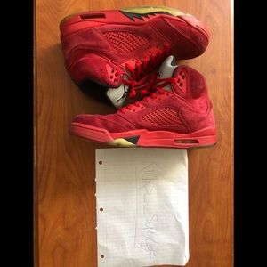 Jordan Retro 5s Fire Red